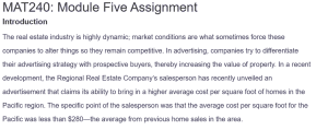 MAT240: Module Five Assignment