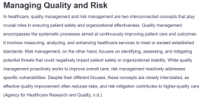  Managing Quality and Risk