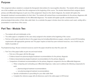 Neurocognitive Case Study - Alzheimer’s Disease (AD)
