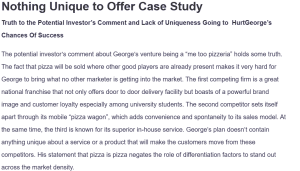 Nothing Unique to Offer Case Study         