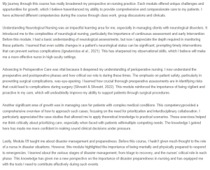 Peer Response - Developing Key Competencies in Nursing Practice
