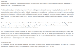 Personal - Socioautobiography