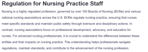 Regulation for Nursing Practice Staff