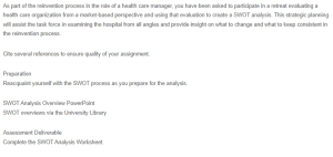 SWOT Analysis Retreat Preparation - Stevens District Hospital