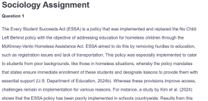  Sociology Assignment
