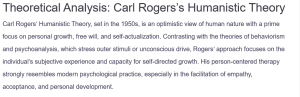 Theoretical Analysis: Carl Rogers's Humanistic Theory