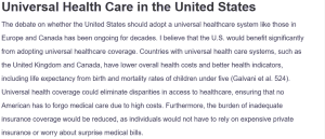 Universal Health Care in the United States