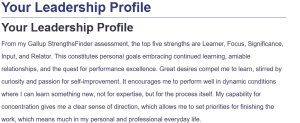 Your Leadership Profile