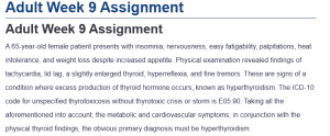Adult Week 9 Assignment