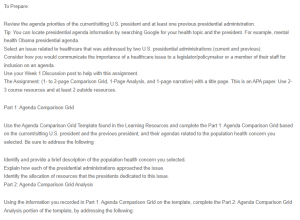 Agenda Comparison Grid and Fact Sheet - Opioid Crisis