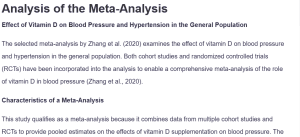 Analysis of the Meta-Analysis