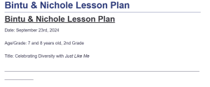 Bintu & Nichole Lesson Plan 