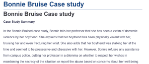 Bonnie Bruise Case study