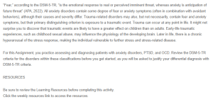 Case Study - Assessing And Diagnosing Patients With Anxiety Disorders