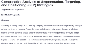 Comparative Analysis of Segmentation, Targeting, and Positioning (STP) Strategies