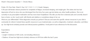 Comprehensive Care Plan for a Veteran with Fatigue and Depression
