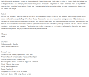 Comprehensive Psychiatric Evaluation - Major Depressive Disorder