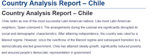 Country Analysis Report – Chile