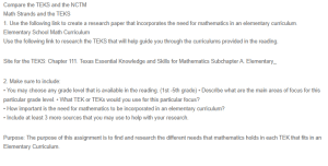 Elementary School Math Curriculum