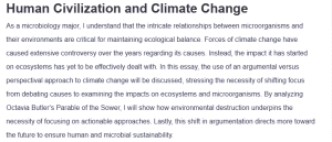 Human Civilization and Climate Change