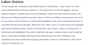 Labor Unions