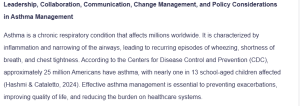 Leadership, Collaboration, Communication, Change Management, and Policy Considerations in Asthma Management