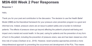 MSN-600 Week 2 Peer Responses