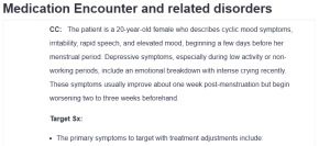 Medication Encounter and related disorders