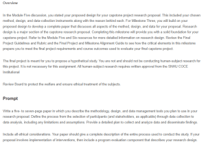 Methodology, Design, and Data Management