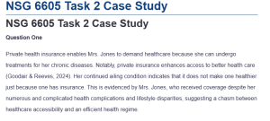NSG 6605 Task 2 Case Study
