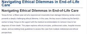Navigating Ethical Dilemmas in End-of-Life Care