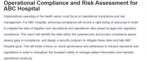 Operational Compliance and Risk Assessment for ABC Hospital