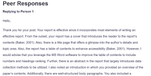 Peer Responses