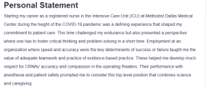 Personal Statement