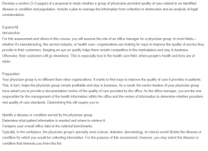 Proposal - Information Collection and Legal Considerations for Quality-of-Care Study