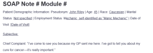 SOAP Note # Module #