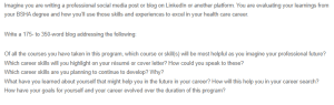Self-Evaluation – Leveraging a BSHA Degree in Healthcare