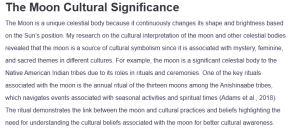 The Moon Cultural Significance