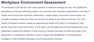 Workplace Environment Assessment