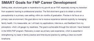 SMART Goals for FNP Career Development