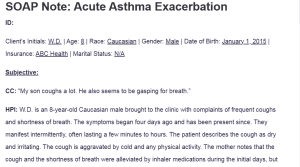 SOAP Note: Acute Asthma Exacerbation