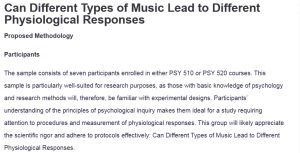 Can Different Types of Music Lead to Different Physiological Responses