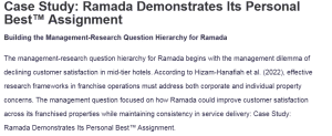 Case Study: Ramada Demonstrates Its Personal Best™ Assignment