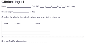Clinical log 11
