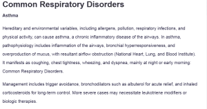 Common Respiratory Disorders