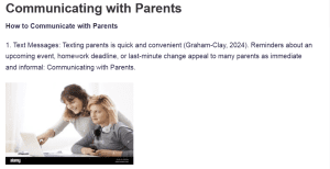 Communicating with Parents
