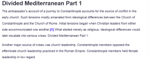 Divided Mediterranean Part 1