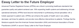 Essay Letter to the Future Employer