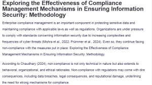 Exploring the Effectiveness of Compliance Management Mechanisms in Ensuring Information Security: Methodology