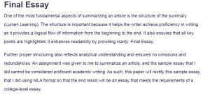 Final Essay